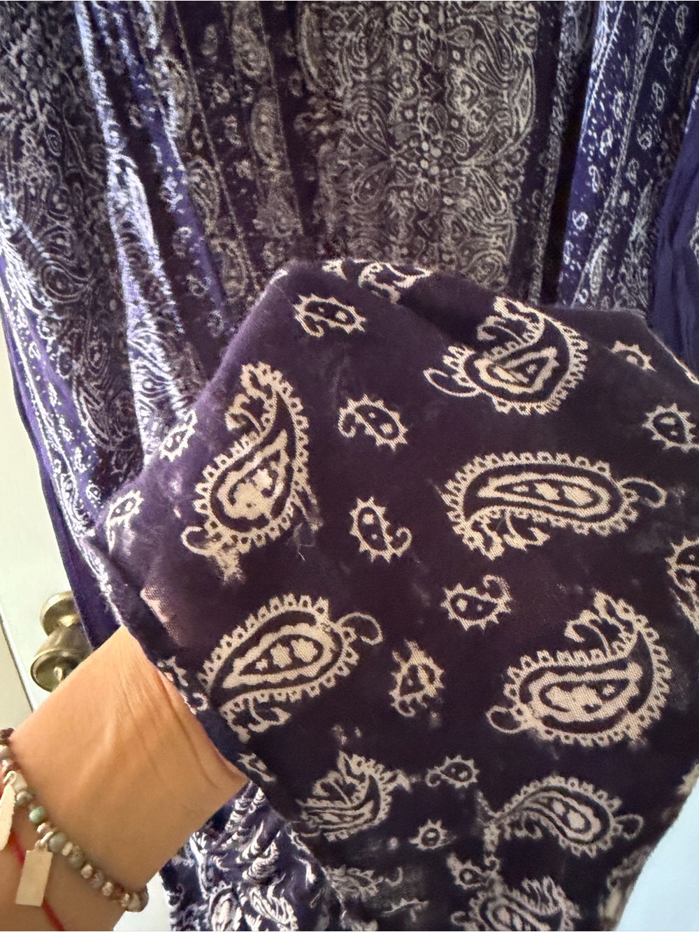 Boho Blue Paisley Duster Kimono - Picture 4 of 5
